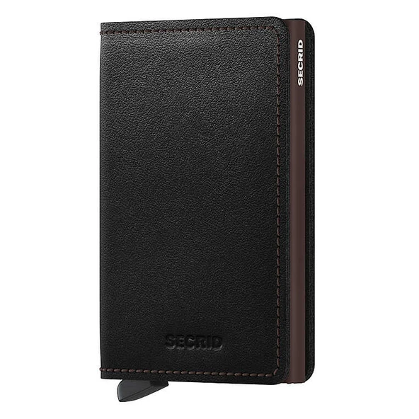 Secrid Slimwallet Matte Cüzdan, Siyah-Kahverengi ürün görseli 1