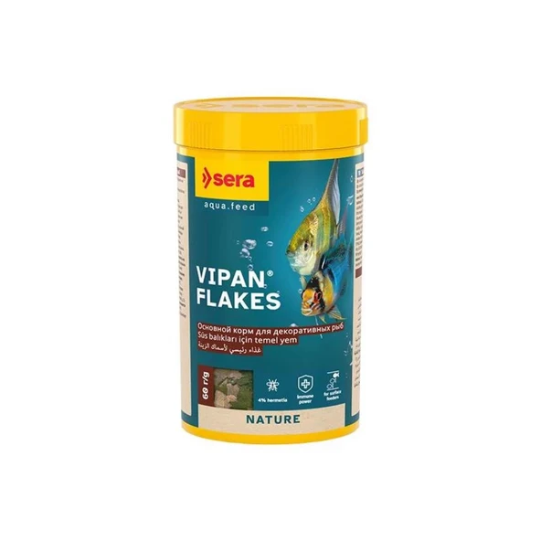 Sera Vipan Flakes Süs Balığı Yemi 250 Ml 60 Gr ürün görseli 1