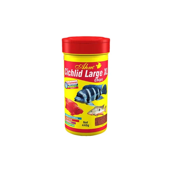 Ahm Cichlid Large Xl Chips İri Cichlid Balığı Yemi 1000 Ml ürün görseli 1