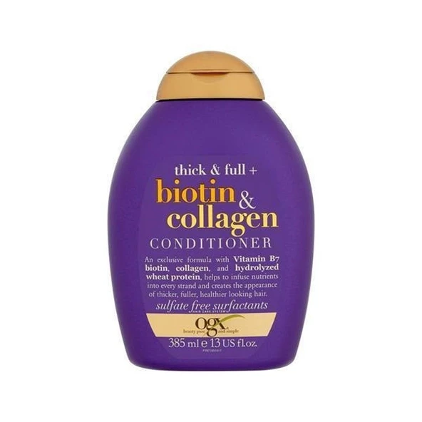 OGX Sülfatsız Dolgunlaştırıcı Biotin&Kolajen Saç Bakım Kremi 385ml ürün görseli 1