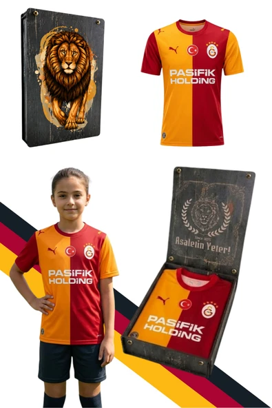 GS FRM 044 784994 GALATASARAY ORJİNAL LİSANSLI PUMA 2026/2027 İÇ SAHA PARÇALI ÇOCUK  FORMA  UV KUTU HEDİYELİ ürün görseli 1