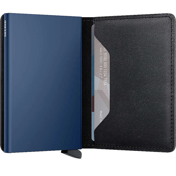 Secrid Slimwallet Original Black-Navy - One Size - Resim 2