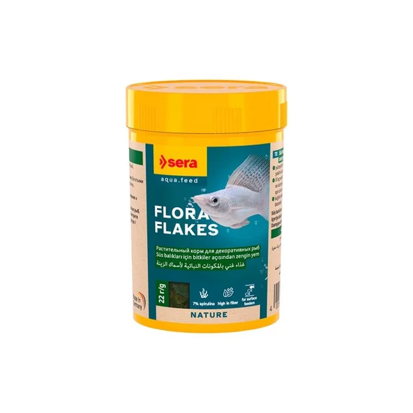 Sera Flora Flakes Süs Balığı Yemi 100 Ml 22 Gr ürün görseli 1