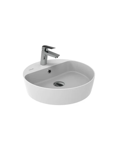 Creavit LP146-00MB Loop 45cm Masa Üstü Çanak Lavabo Mat Beyaz ürün görseli 1