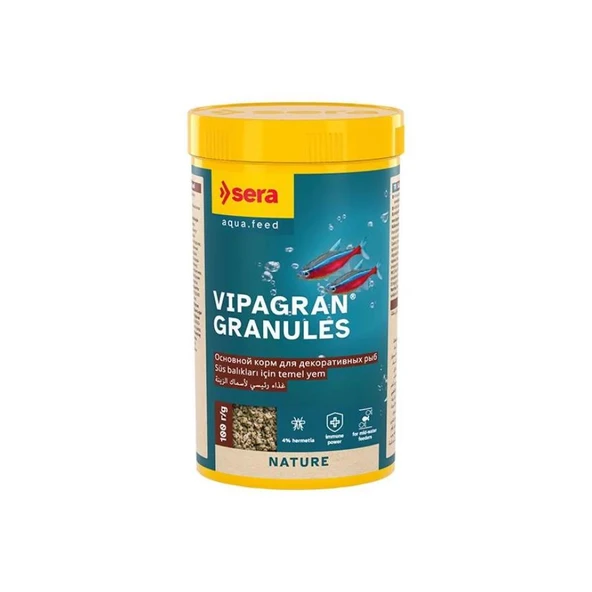 Sera Vipagran Granules Süs Balığı Yemi 250 Ml 100 Gr ürün görseli 1