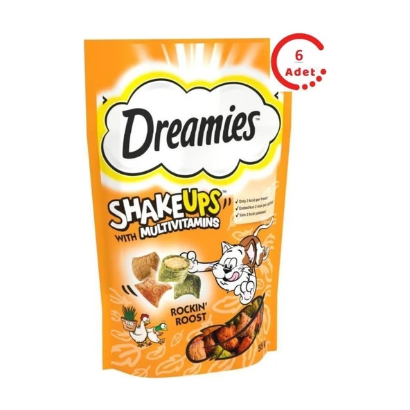 Dreamies Shake Ups Kümes Hayvanlı Kedi Ödül Maması 55 Gr 6 Adet ürün görseli 1