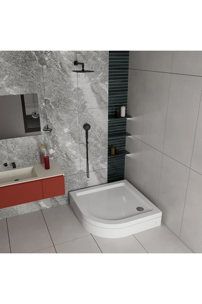 ICON BANYO 90 x 90 Oval Panelli H:15 Duş Teknesi ürün görseli 1