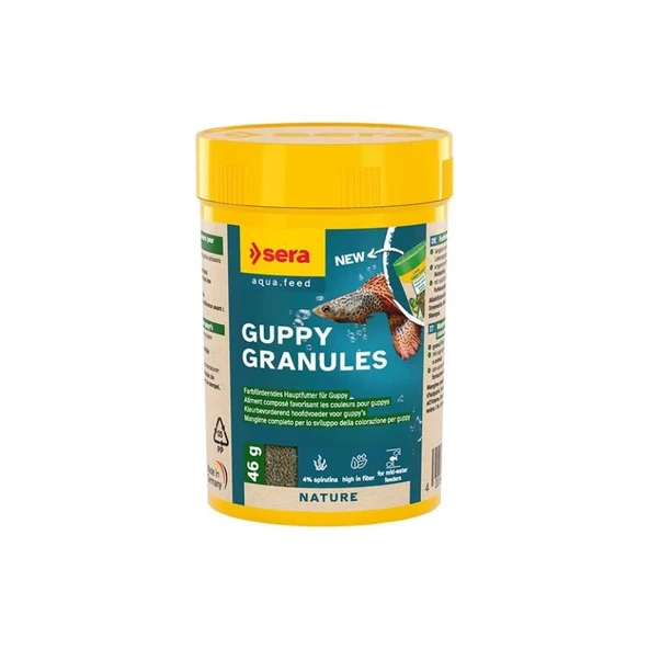 Sera Guppy Granules Lepistes Balığı Yemi 100 Ml 46 Gr ürün görseli 1