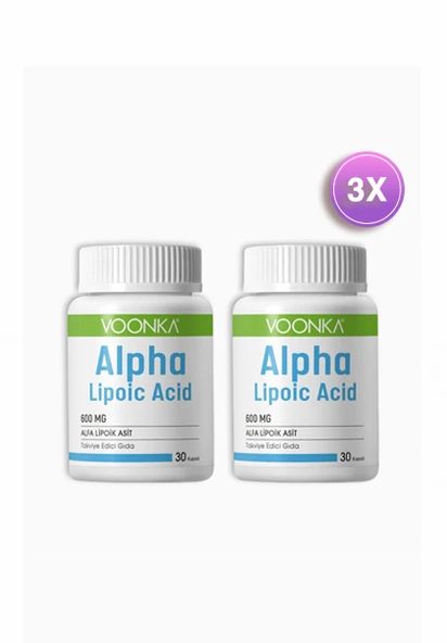 Voonka Alpha Lipoic Acid 600 mg 30 Kapsül 2 Adet ürün görseli 1