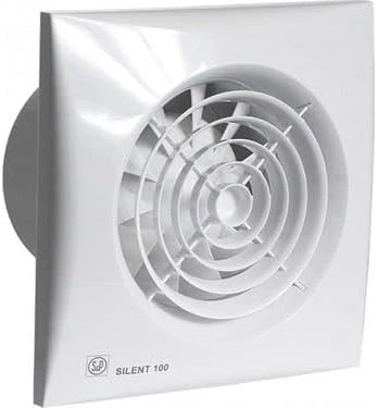 ErmaC S&P Silent-100 CZ Ultra Sessiz Fanlar, Sessiz Banyo Fanı, Geri tepme ventilli ürün görseli 1