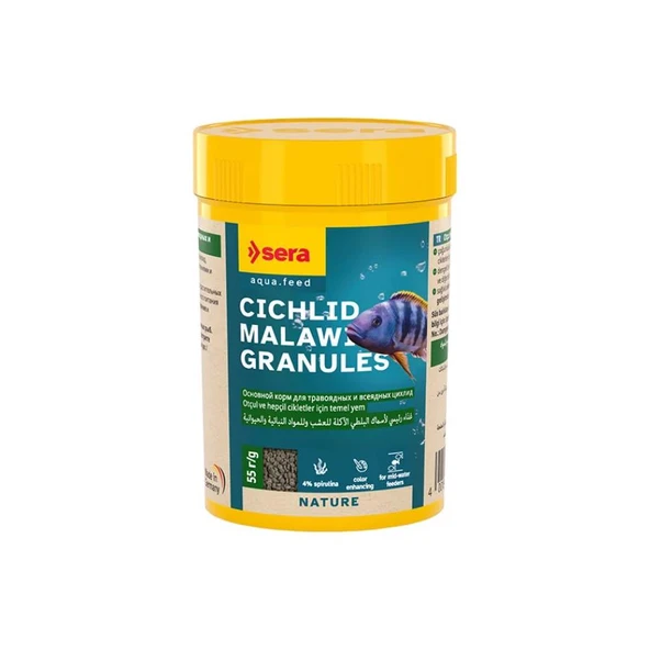 Sera Cichlid Malawi Granules Granül Cichlid Yemi 100 Ml 55 Gr ürün görseli 1