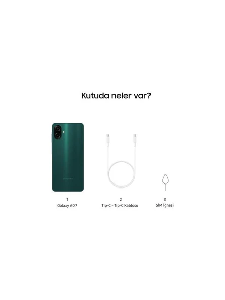 Samsung Galaxy A07 128 GB Yeşil - Resim 3