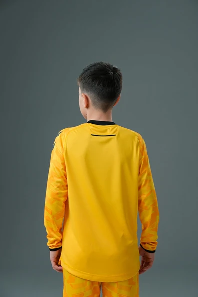 Hummel Line Kaleci Tek Üst Forma Sarı Çocuk - Resim 5