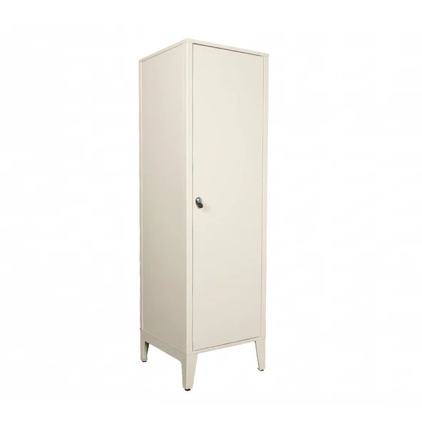 Alfafonet Ziglat Serisi Kilitli Metal Home Office Dolabı Metal Kapaklı Mat Beyaz 450x1500x450 mm ürün görseli 1