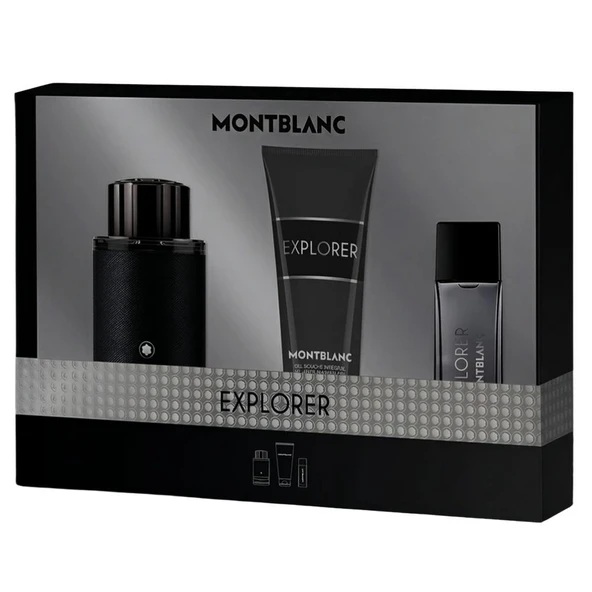 Mont Blanc Explorer EDP 100 ml + EDP 15 ml + 100 ml Shower Gel Erkek Parfüm Seti ürün görseli 1