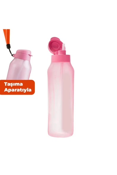 Aquavibe Şişe 1.2L Şeker Pembe Pipetli ürün görseli 1