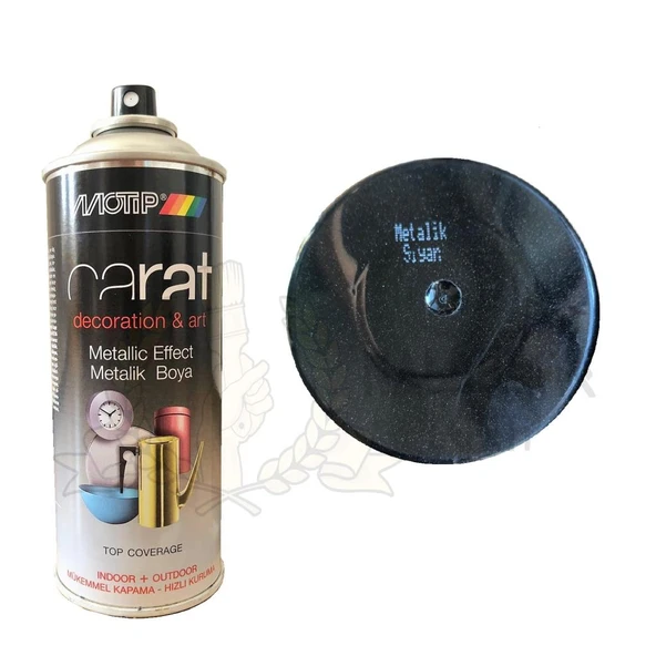 Motip Carat Akrilik Sprey Boya METALİK SİYAH 400 ml ürün görseli 1