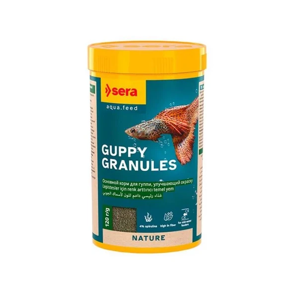 Sera Guppy Granules Lepistes Balığı Yemi 250 Ml 120 Gr ürün görseli 1