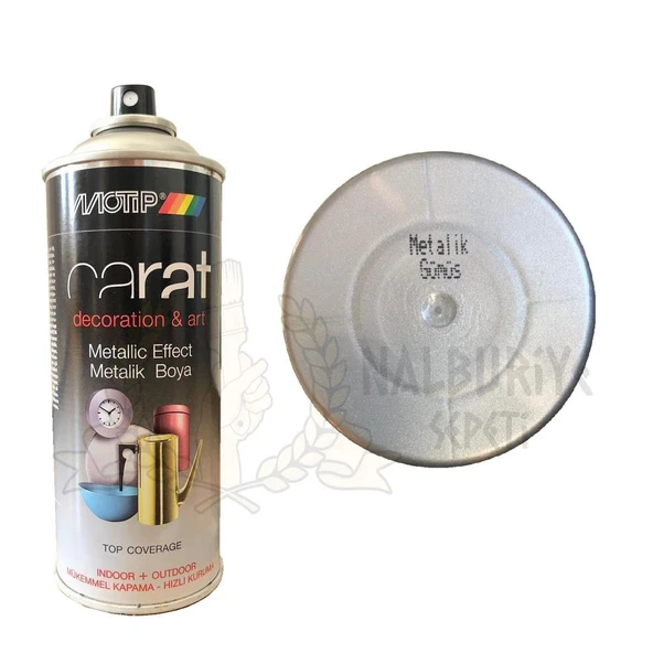 Motip Carat Akrilik Sprey Boya METALİK GÜMÜŞ 400 ml ürün görseli 1