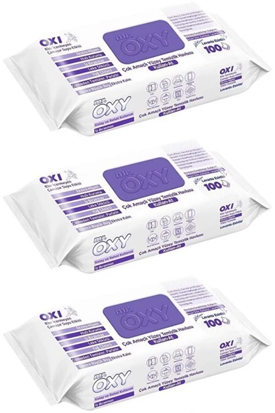 MR.OXY Mr. Oxy Yüzey Temizlik Havlusu 100 Yaprak Lavanta Esintisi Plastik Kapaklı (3 Lü Set) 300 Yprk ürün görseli 1