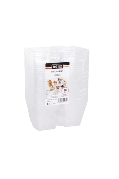Propack 50adet 200cc Prizma Salata Kabı - Resim 3