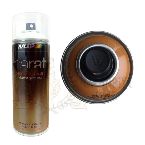 Motip Carat Akrilik Sprey Boya SÜTLÜ KAHVE PARLAK 400 ml - RAL8001 ürün görseli 1