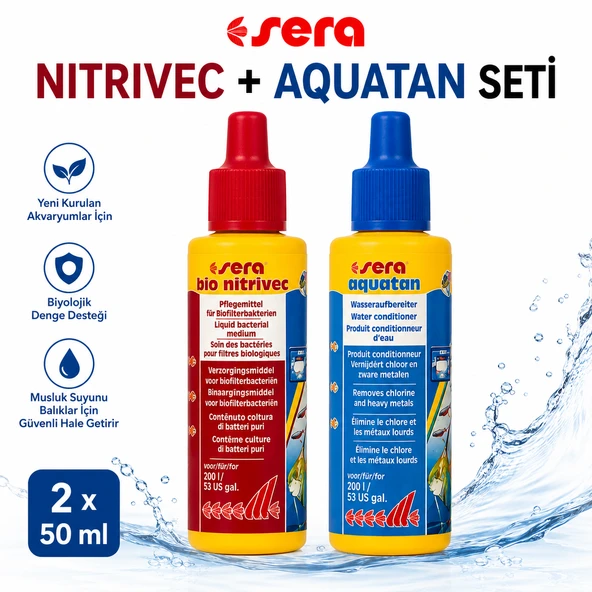 Tatlı Su Akvaryum Başlangıç Bakım Sera 2 li set  2x50ml ürün görseli 1