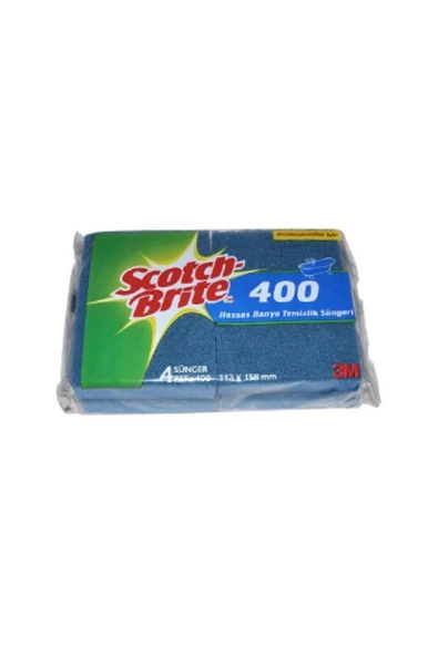Scotch Brite 400 Hassas Banyo Temizlik Süngeri 4'lü ürün görseli 1