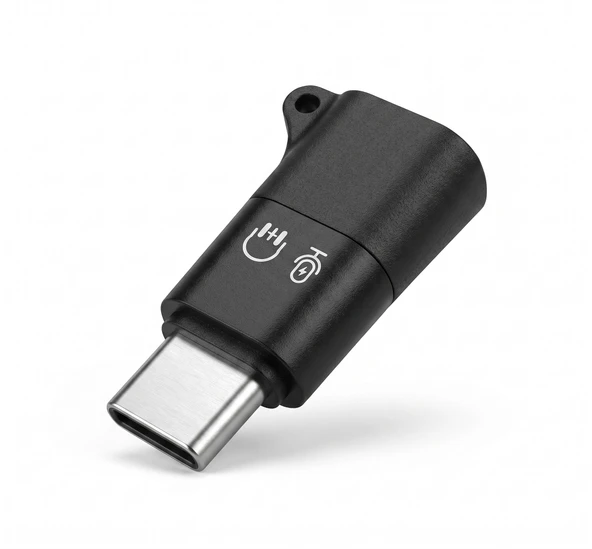 Type-C Kulaklık Mikrofon Ses Adaptörü Siyah HDX1085 ürün görseli 1
