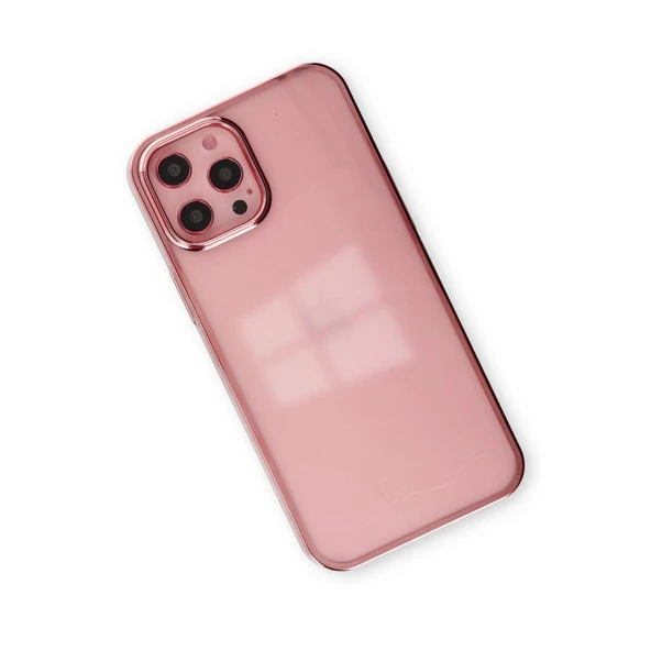 Apple İphone 12 Pro Max Kılıf Element Silikon - Pembe - Resim 3