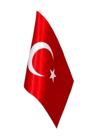 Saten Çift Kat Türk Masa Bayrağı Direksiz 15x22,5 cm ürün görseli 1