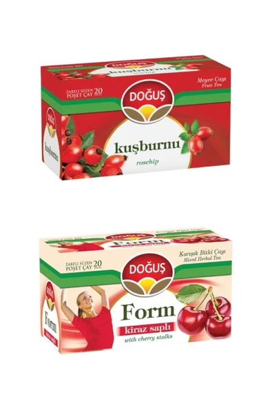Doğuş Doğuş Form Kiraz Saplı Bitki Çayı ve Kuşburnu Bitki Çayı ürün görseli 1