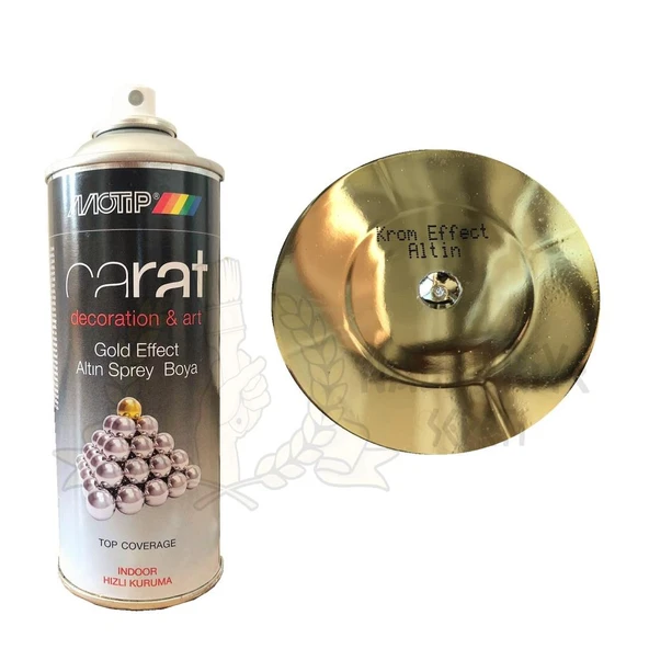 Motip Carat Akrilik Sprey Boya KROM ALTIN EFEKT 400 ml ürün görseli 1
