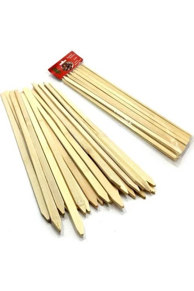 Karaca Ambalaj Ahşap Adana Çöp Şiş 100 Adet, Tek Kullanımlık Kebap Şişi ürün görseli 1