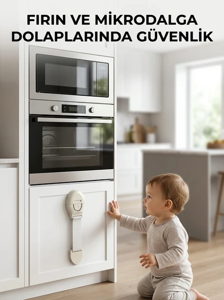 Bebek Güvenlik Dolap Kilidi Çok Amaçlı Çocuk Emniyet Kilit Sistemi ürün görseli 1