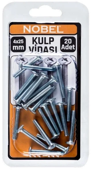 FIX METRİK KULP VİDASI 4*25 MM 20 Lİ ürün görseli 1