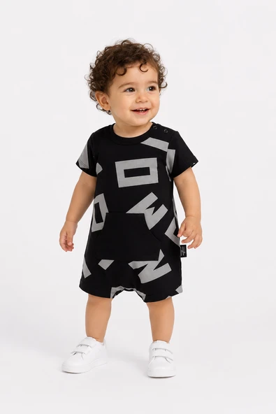 Unisex Kanguru Cepli Bebek Şort Tulum 10561 ürün görseli 1