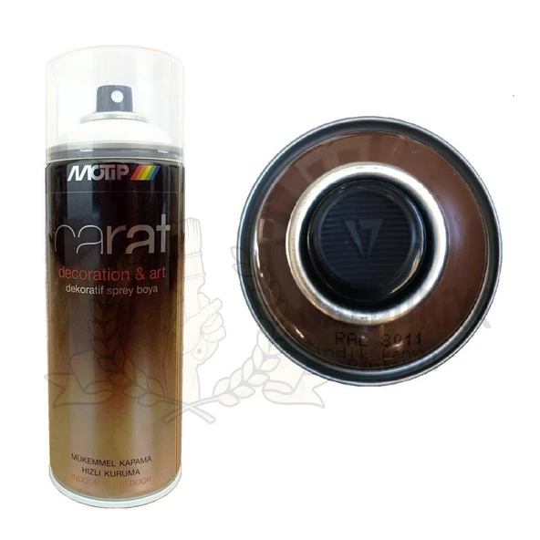 Motip Carat Akrilik Sprey Boya FINDIK KAHVE PARLAK 400 ml - RAL8011 ürün görseli 1