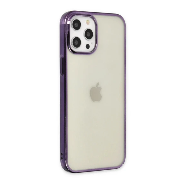 Apple İphone 12 Pro Max Kılıf Element Silikon - Mor - Resim 2