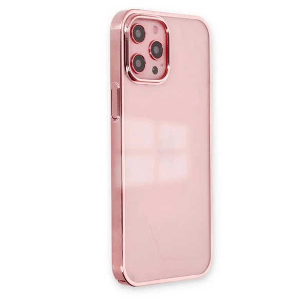 Apple İphone 12 Pro Max Kılıf Element Silikon - Pembe - Resim 2