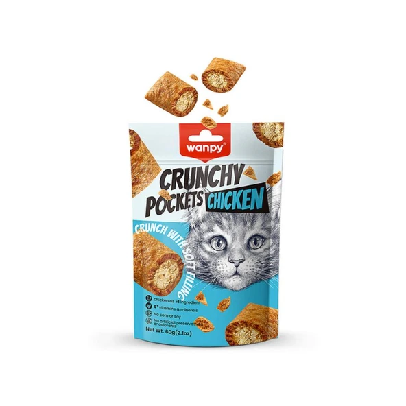 Wanpy Crunch Tavuklu Kedi Ödül Maması 60 Gr ürün görseli 1