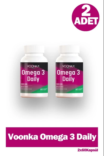 Voonka Omega 3 Daily 60 Yumuşak Kapsül 2 Adet ürün görseli 1