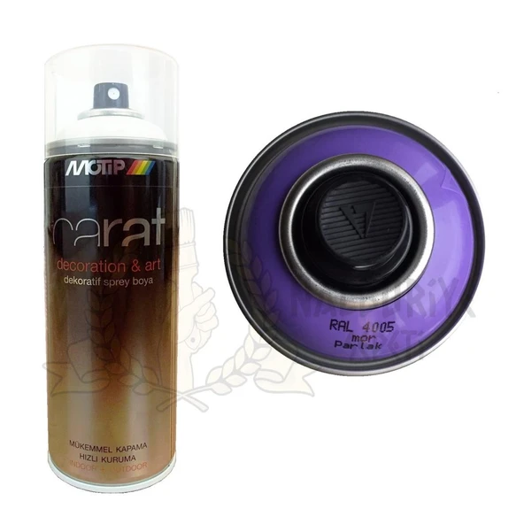 Motip Carat Akrilik Sprey Boya MOR PARLAK 400 ml - RAL4005 ürün görseli 1