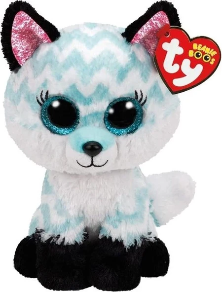 Ty Beanie Boo Atlas Aqua Chevron Peluş Tilki 15 cm ürün görseli 1