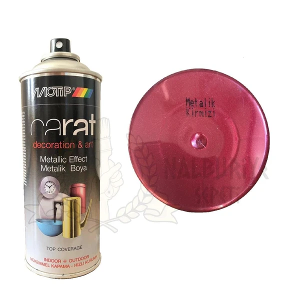 Motip Carat Akrilik Sprey Boya METALİK KIRMIZI 400 ml ürün görseli 1