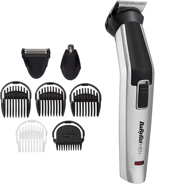 Babyliss MT726E Paslanmaz Titanyum Çelik Bıçaklı 8 Başlıklı Kablosuz Yüz ve Vücut Bakım Tıraş Makinesi ürün görseli 1
