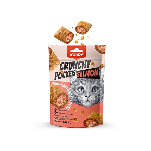 Wanpy Crunch Somonlu Kedi Ödül Maması 60 Gr ürün görseli 1