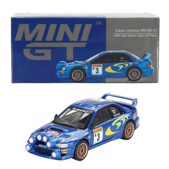 Mini Gt 1:64 Subaru Impreza WRC98 1998 Rally Monte-Carlo 3rd Place ürün görseli 1