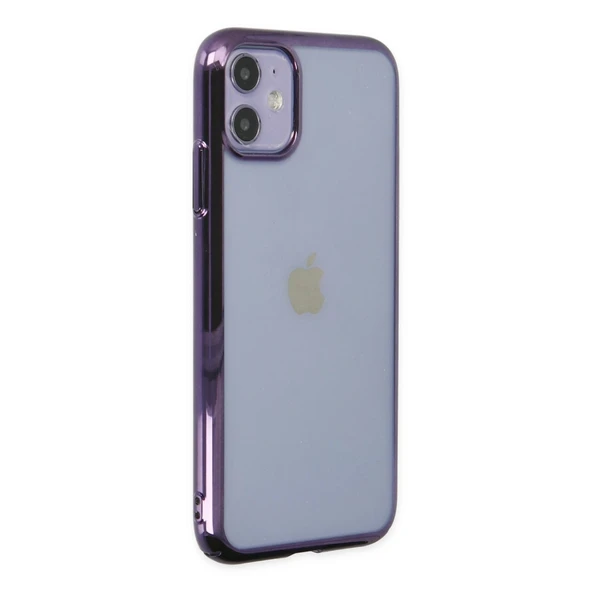 Apple İphone 12 Kılıf Element Silikon - Mor - Resim 2