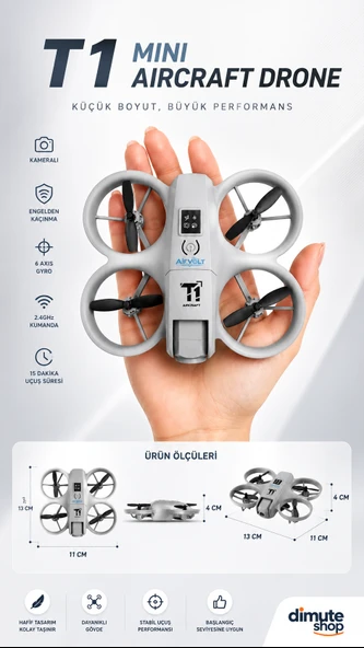 T1 Mini Aircraft Drone Kameralı Headless Mod Engelden Kaçınma ürün görseli 1